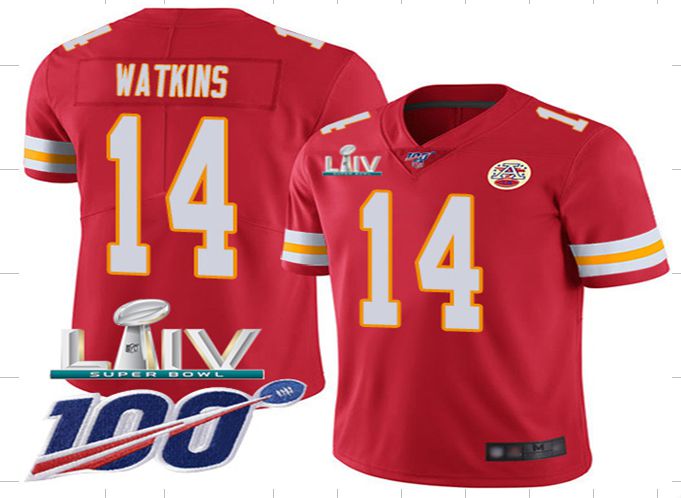 Men Kansas City Chiefs #14 Watkins Red Super Bowl LIV 2020 Stitched NFL Vapor Untouchable Limited Jersey->kansas city chiefs->NFL Jersey
